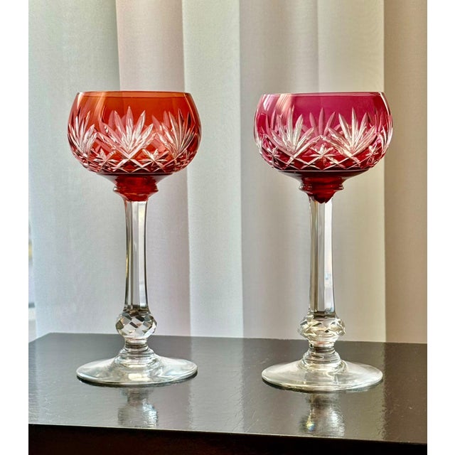 French Massenet Crystal Hock Glasses by Saint-Louis, 1920, Set of 6 For Sale - Image 11 of 18