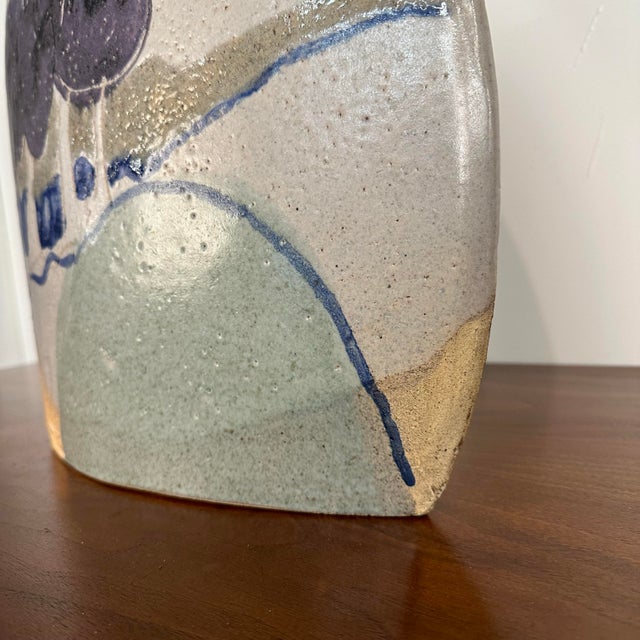 Tall Sculptural Vase by Larry Calhoun “Landscape Weed Pot” For Sale - Image 11 of 12