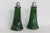Emerald Green Salt and Pepper Shakers Embossed Depression Glass 2pc Pair 4510b For Sale - Image 12 of 12