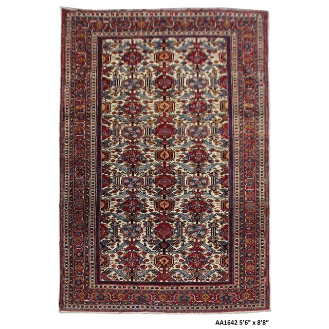 Antique Handmade Kazak Rug 5'6" X 8'8" For Sale In Los Angeles - Image 6 of 6