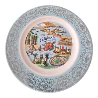 Vintage Mid Century Modern California Collector's Plate For Sale