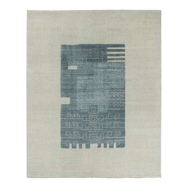 Contemporary French Deco Style Rug, Geometric Design by Rug & Kilim, India For Sale