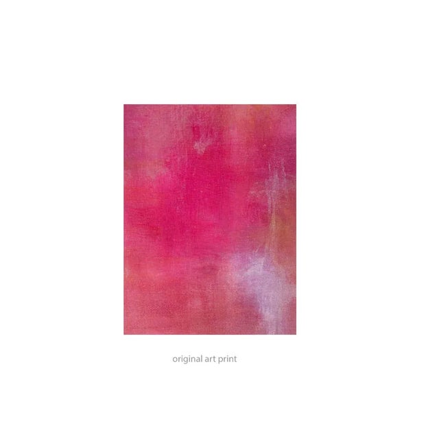 PINK LEMONADE is a modern abstract of bright pinks/fuschia, gold, white. Original limited edition giclee fine art print....