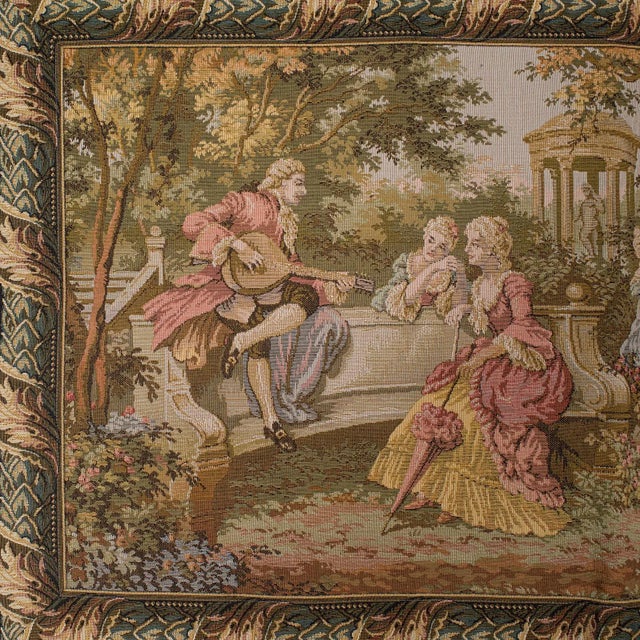 1970s Vintage Needlepoint Wall Tapestry For Sale - Image 4 of 11