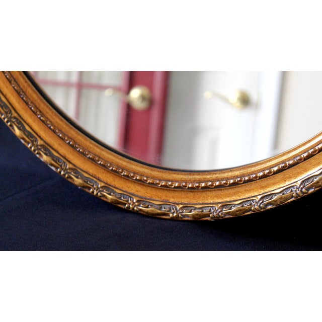 Vintage LaBarge Oval Gilt Mirror – Hollywood Regency Gold Framed Wall Mirror, Circa 1980s - 1990s For Sale In Naples, FL - Image 6 of 10