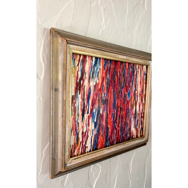 Mid 20th Century Original Mid-Century Modern Abstract Oil Painting, Framed For Sale - Image 4 of 13