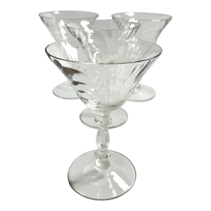 Vintage Cambridge Glass Caprice Clear Champagne Glasses Set of 4