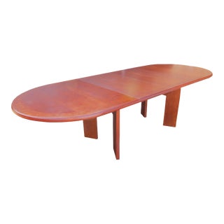 1980s Skovby Cherry Expandable Oval Dining Table - Made in Denmark For Sale