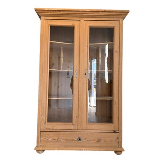 Art Nouveau Rustic Display Cabinet For Sale