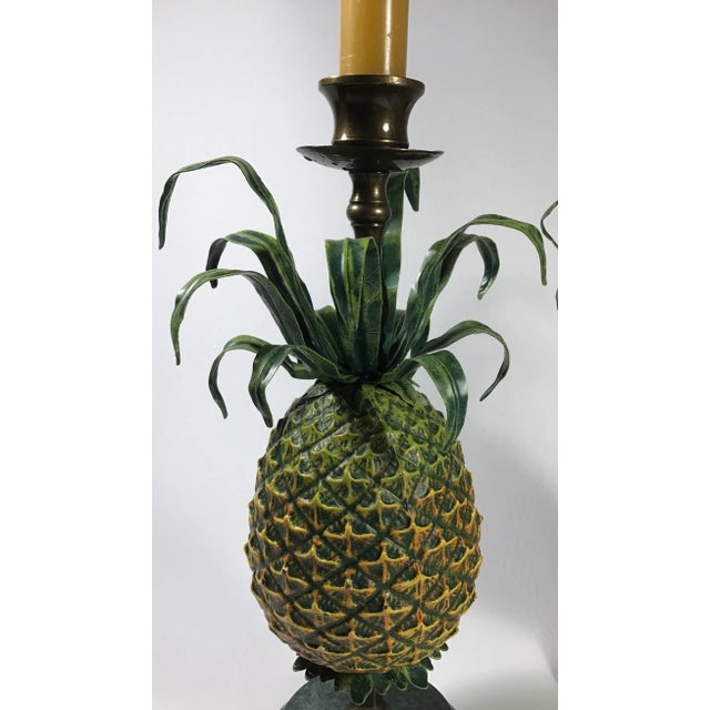 1990’s Petite Choses Pineapple Candlsticks - a Pair For Sale In Greensboro - Image 6 of 9
