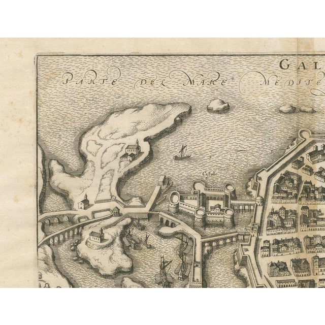 Engraved Birds-Eye Map by Mattheus Merian, 1688 For Sale - Image 4 of 7