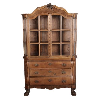 Little Baroque Showcase in Oak, 1800s For Sale