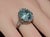 Metal Gia Certified 16.03ct Aquamarine & Diamond 18k Gold Maple Leaf Sculptural Ring, Size 5.25 For Sale - Image 7 of 15