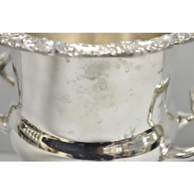 Vintage Victorian Silver Plated Trophy Cup Urn Champagne Chiller Bar Ice Bucket For Sale - Image 10 of 16