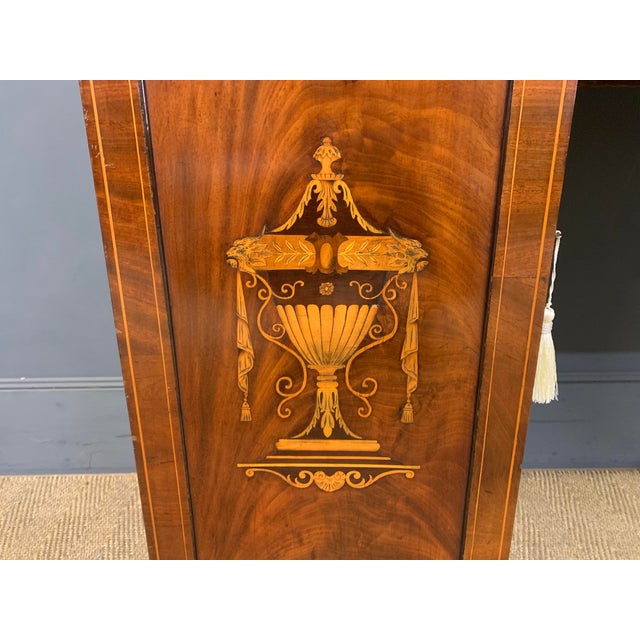 Wood George III Inlaid Mahogany Pedestal Sideboard, 1800 For Sale - Image 7 of 18