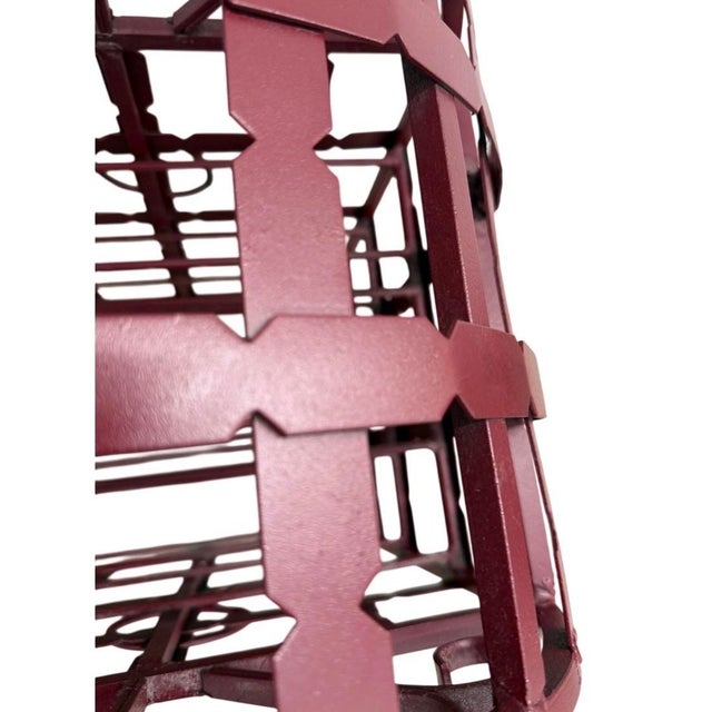 Antique French Style Wrought Iron Wine Rack Domed Locking Storage For Sale - Image 11 of 12