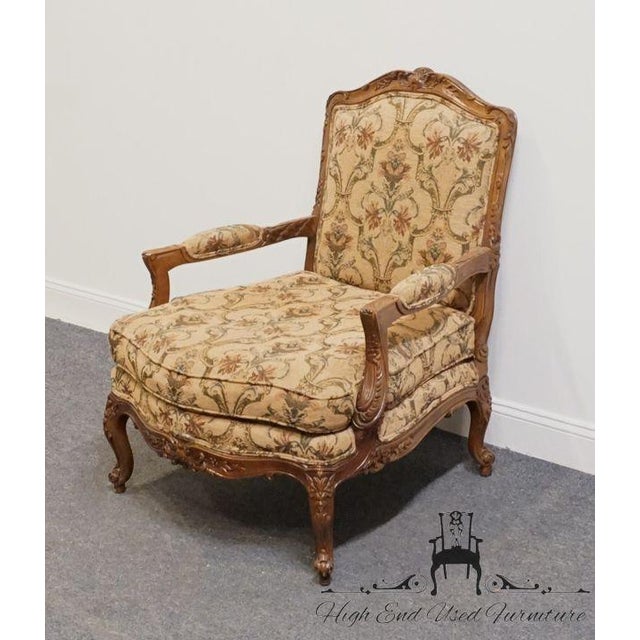 High End Louis XV French Provincial Accent Bergere Arm Chair For Sale - Image 11 of 18