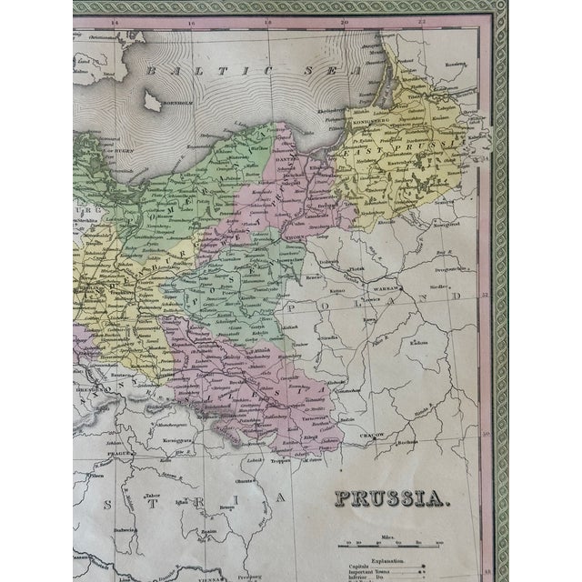 Mid 19th Century Prussia, Germany, Poland With Inset of Berlin Map by Cowperthwait, 1850 For Sale - Image 5 of 6