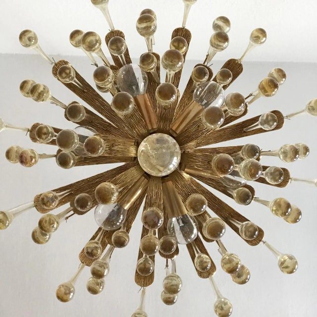 6-Light Chandelier with Glass Drops from Palwa, 1970s For Sale - Image 11 of 13