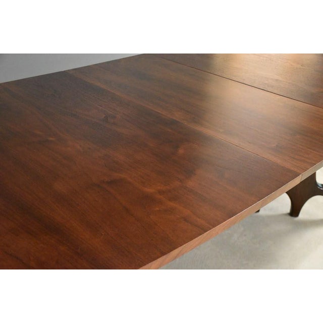 1960s Refinished Broyhill Brasilia 80” Walnut Dining Table For Sale - Image 9 of 13