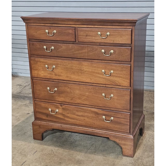 Late 20th Century Late 20th Century Kittinger Williamsburg Collection Mahogany Chippendale Chest of Drawers Wa 1008 For Sale - Image 5 of 10