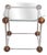 Mid-Century Modern Atomic Side Table in Chrome, Glass, and Wood Sphere Joints, 1970s For Sale