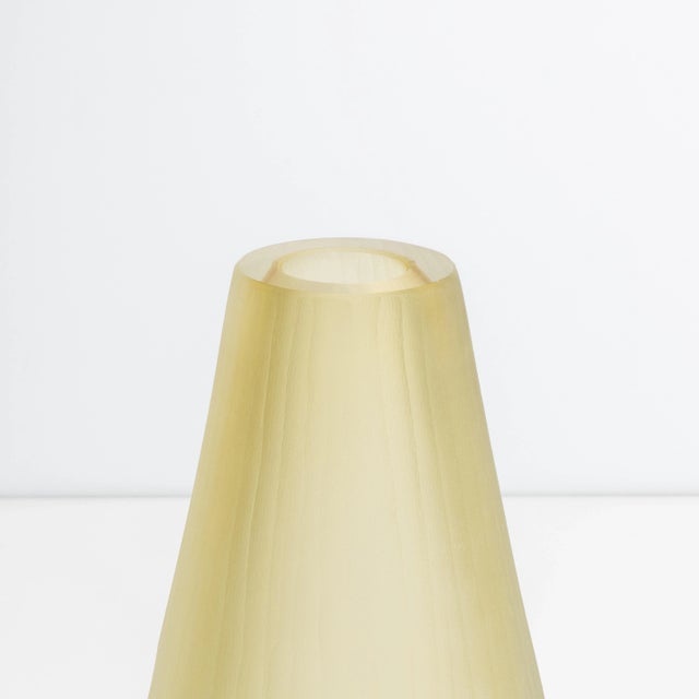 Glass Hand Blown Murano Vase Canetto in Tobacco For Sale - Image 7 of 9