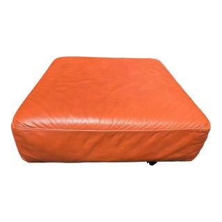2000's Poltrona Frau Italian Leather Ottoman For Sale