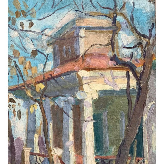 Realism Vintage Urban Oil Painting: Ukrainian Cityscape, 1960 Art 38-34 For Sale - Image 3 of 6