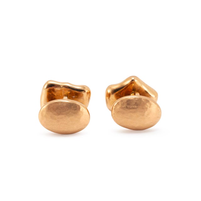 Men’s Jorge Adeler 18k Rose Gold Meteorite Nugget Cufflinks, A Pair For Sale - Image 4 of 8