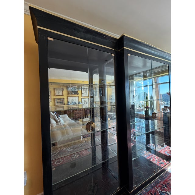 1990s Milo Baughman Custom 1991 Lighted Museum Glass Display Cabinet For Sale - Image 5 of 5