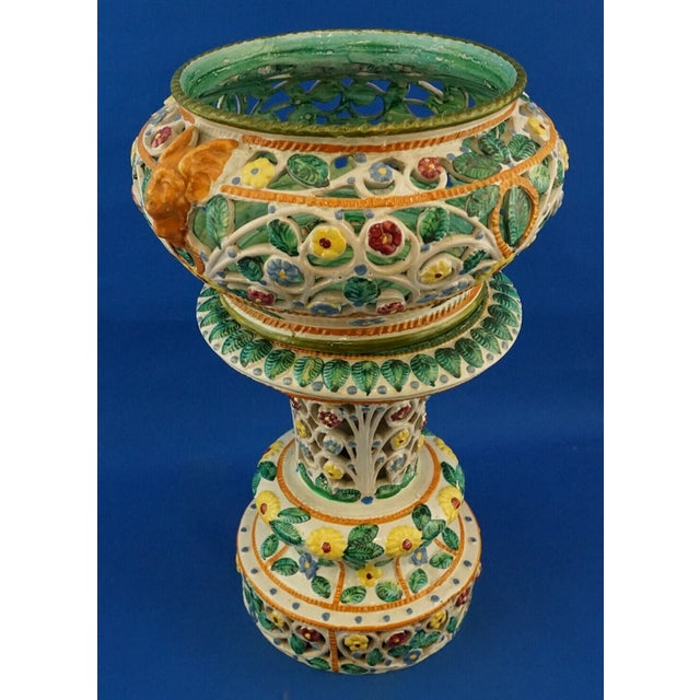 Gold Ceramic Vase attributed to Giovanni Lapucci, 1920s For Sale - Image 8 of 18
