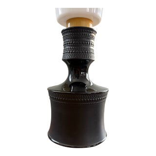 Mid 20th Century Tapio Wirkkala Rosenthal Studio Line Black Porcelain Table Lamp For Sale