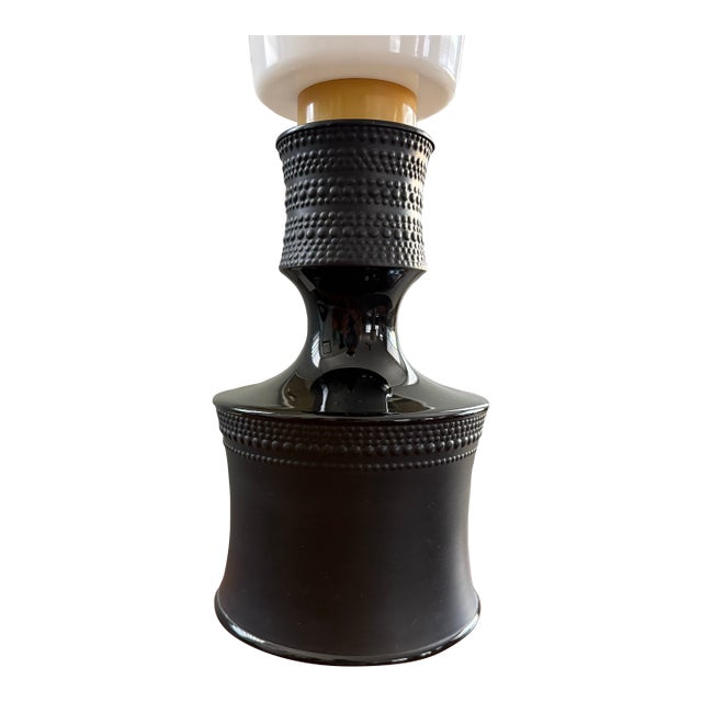 Mid 20th Century Tapio Wirkkala Rosenthal Studio Line Black Porcelain Table Lamp For Sale