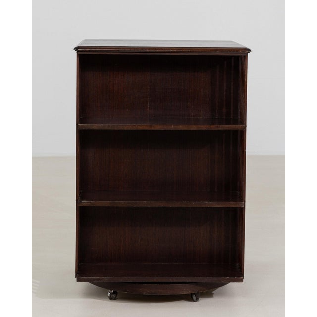 Wood 19th Century France Edwardian Brown Wood Bookcase For Sale - Image 7 of 11
