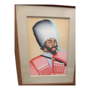 Mid Century by Kainahki Handsome "Cossack" Gauche on Panel