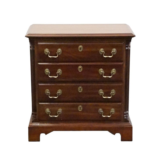 Traditional National / Mt. Airy Solid Cherry Traditional Style 26" Chairside Chest / Nightstand For Sale - Image 3 of 12