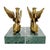 1970s 1970s Brass Griffins on Green Marble Bases Bookends - A Pair For Sale - Image 5 of 8