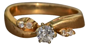 The Cailean: Ladies 14K Crossover Style Diamond Ring