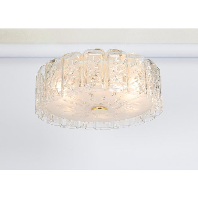 Glass Tubes Flushmount attributed to Doria, Germany, 1960s For Sale - Image 6 of 9