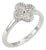 Van Cleef & Arpels Sweet Alhambra Diamond 18k White Gold Ring w/Cert - Size 5 For Sale