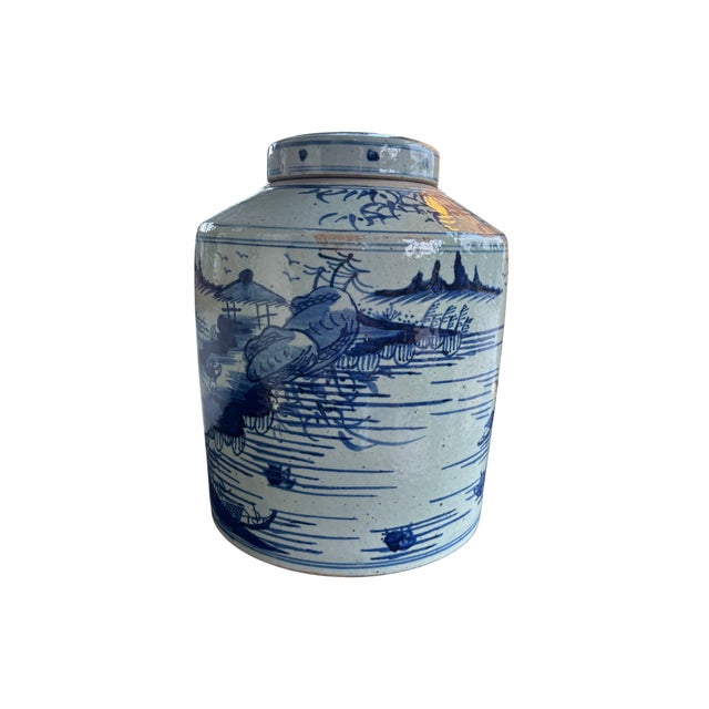 The Legend of Asia Dynasty Tea Jar is a heirloom-quality blue and white porcelain vessel designed to bring traditional...