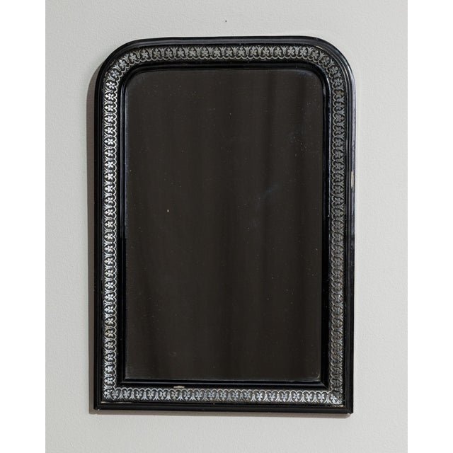 19th Century 19th Century France Napoleon III Black Wood Mirror For Sale - Image 5 of 10