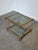 Vintage Brass and Acrylic Glass Side Table For Sale - Image 4 of 4
