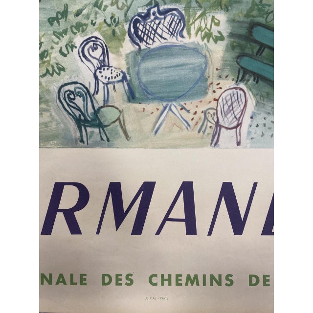 French National Railway Company Poster by Raoul Dufy, Normandy, 1952 For Sale - Image 6 of 9