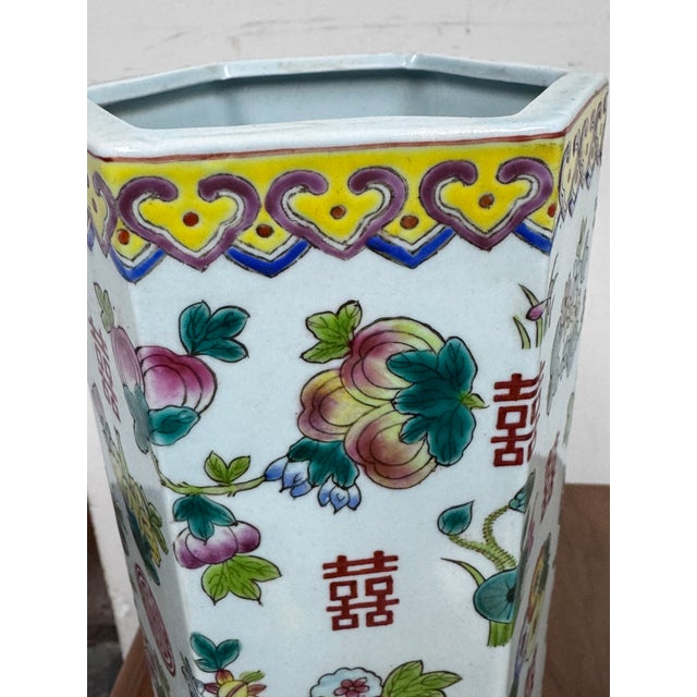 Chinese Famille Rose Double Happiness Vessels, Pair For Sale - Image 12 of 12