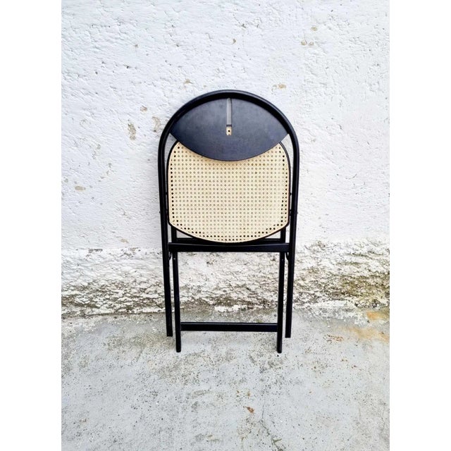 Mid-Century Folding Wooden Chair in the style of Achille Castiglioni, Italy, 1970s For Sale - Image 10 of 13