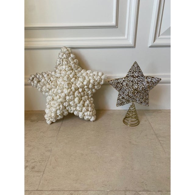 Shell Vintage 1980’s Very Large Seashell Encrusted Star For Sale - Image 7 of 9
