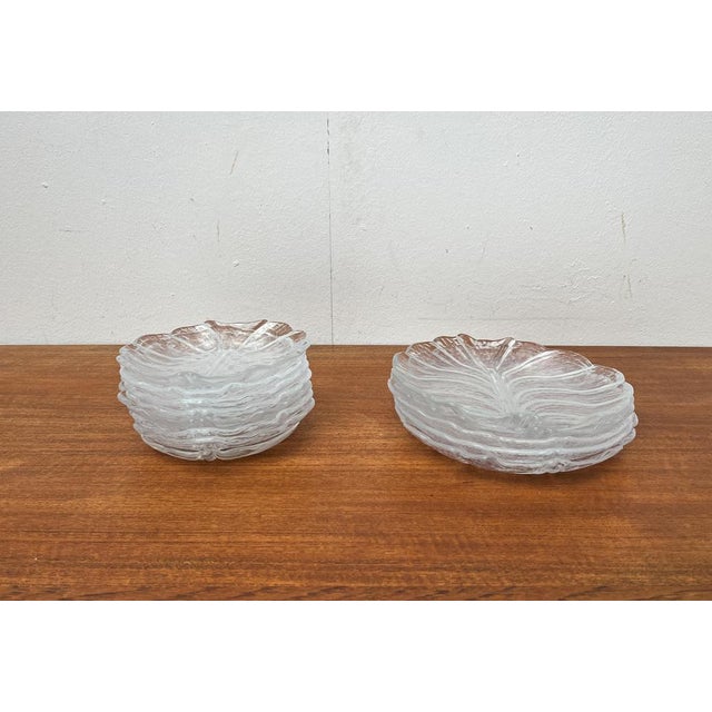 Vintage Swedish Eden Glass Plates by Lars Hellsten for Orrefors, 1970s, Set of 13 For Sale - Image 11 of 16