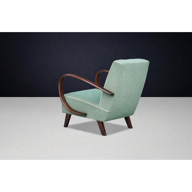 1940s Mid-Century Modern Art Deco Lounge Chair from Jindřich Halabala, 1940s For Sale - Image 5 of 9